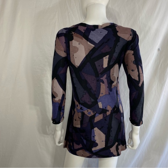 Simply Vera Purple Color Splash Fit & Flare Tunic Top - Picture 8 of 8